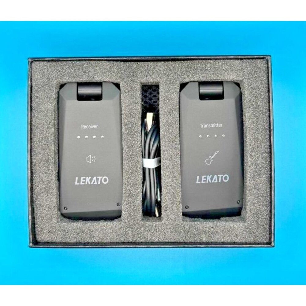 LEKATO WS-90 Wireless Guitar Transmitter Receiver Upgraded 4 Channels - READ